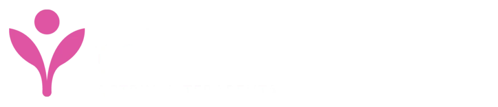 Logotip d’Iolanda Muñoz – actriu i terapeuta - Rosa i blanc